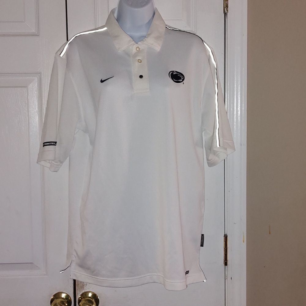 Nike Dry  Nittany Lions Shere Penn State polo dress shirt Sz S NWOT